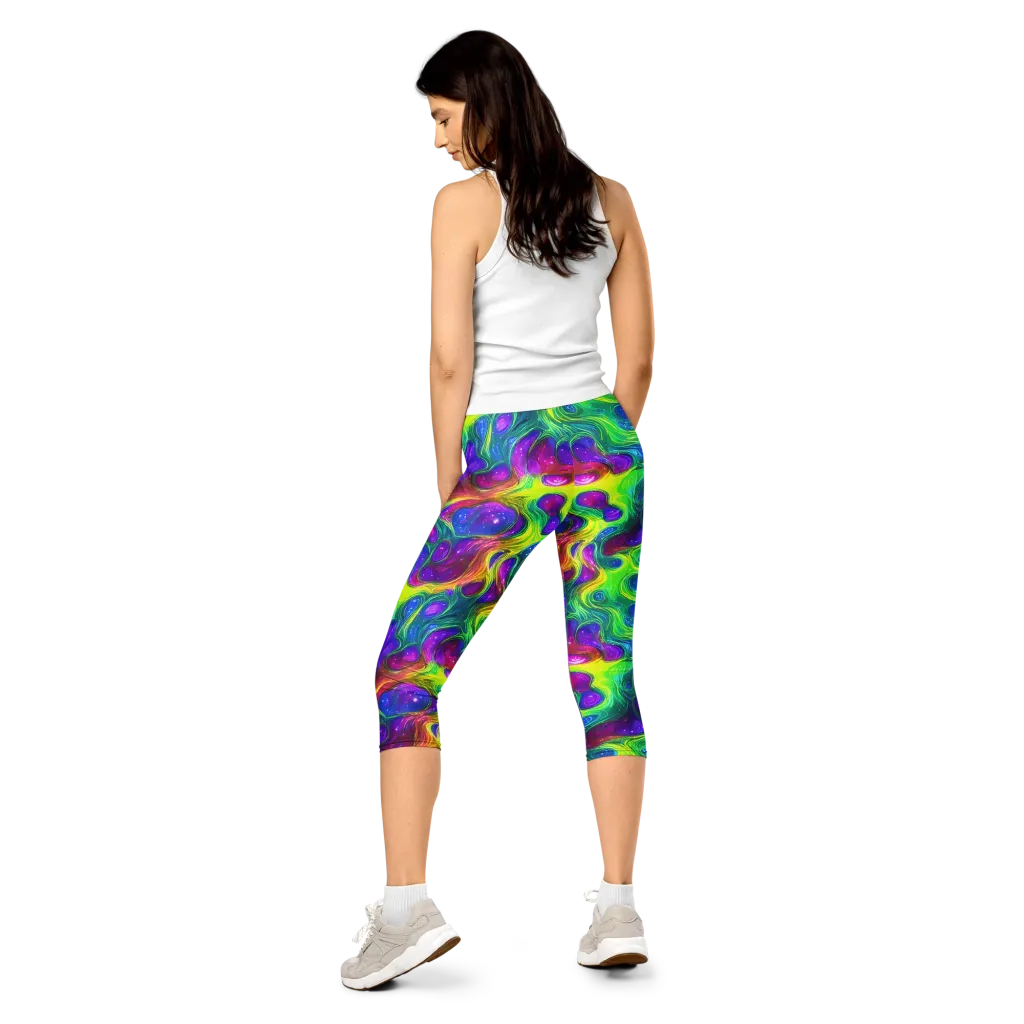 Radiant Ooze on Capri Leggings — Back