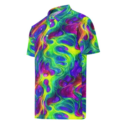 Radiant Ooze on a Men's Slim Fit Polo Shirt