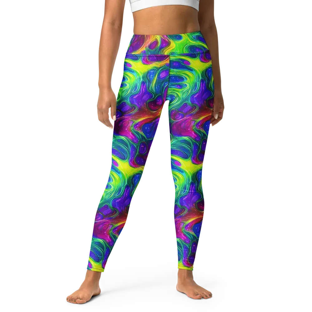 Radiant Ooze on Yoga Leggings — Front