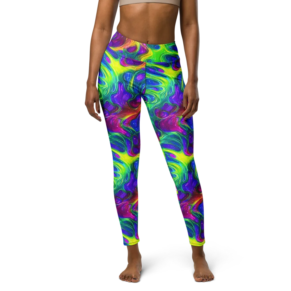 Radiant Ooze on Yoga Leggings — Front