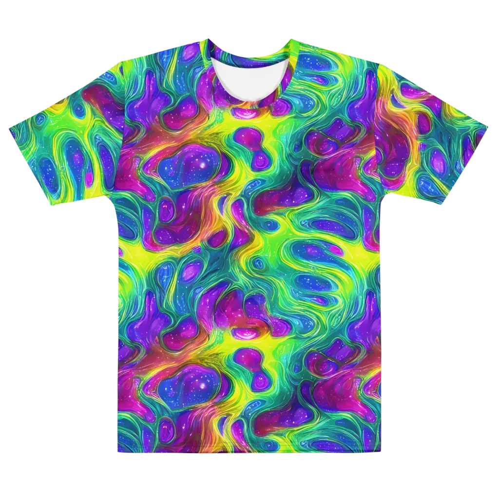 Radiant Ooze on Men's Cotton Crew Neck T-Shirt — Front