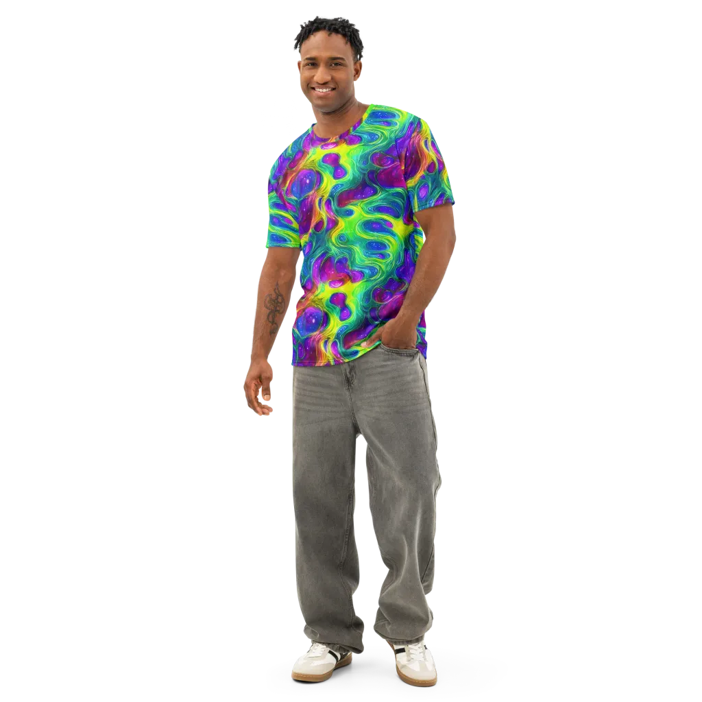 Radiant Ooze on Men's Cotton Crew Neck T-Shirt — Front