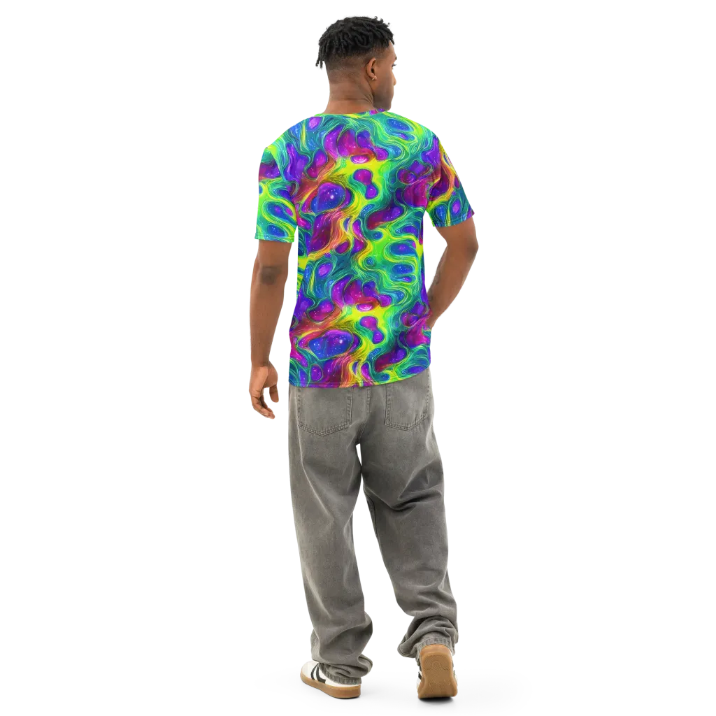 Radiant Ooze on Men's Cotton Crew Neck T-Shirt — Back