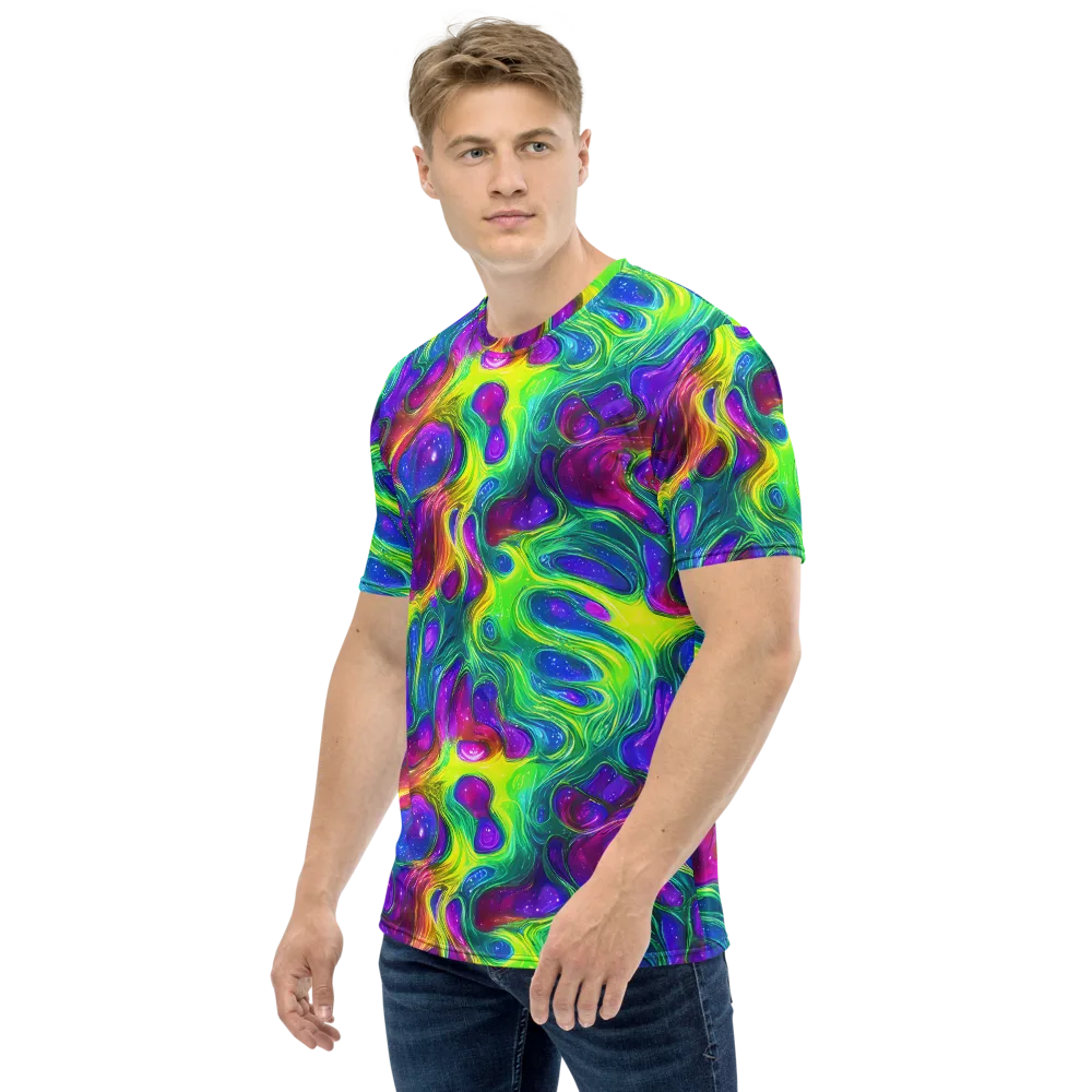 Radiant Ooze on Men's Crew Neck T-Shirt — Left