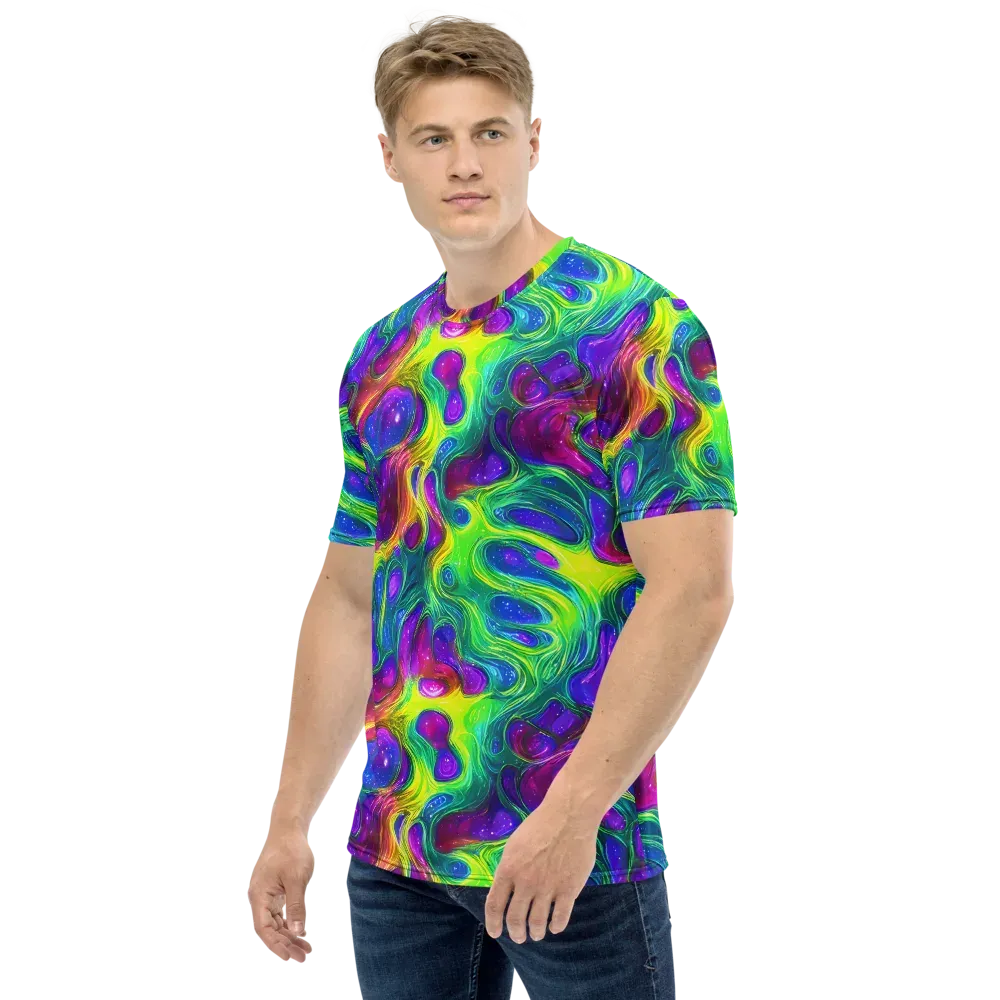 Radiant Ooze on Men's Crew Neck T-Shirt — Left