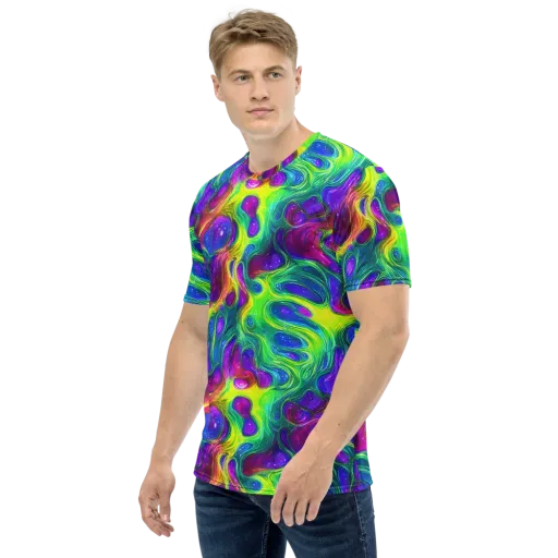 Radiant Ooze on a Men's Crew Neck T-Shirt