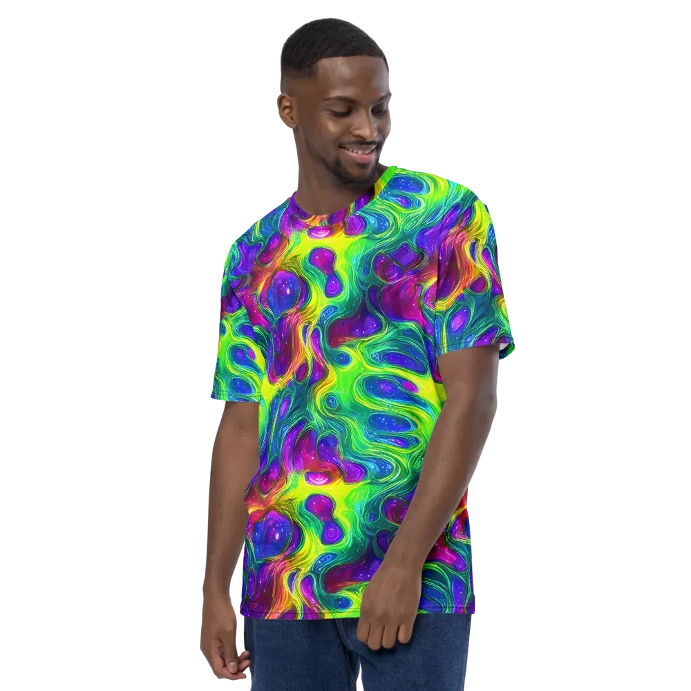 Radiant Ooze on Men's Crew Neck T-Shirt — Left