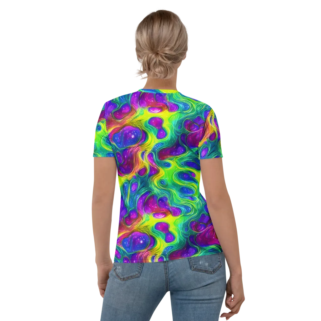 Radiant Ooze on Women's Crew Neck T-Shirt — Back