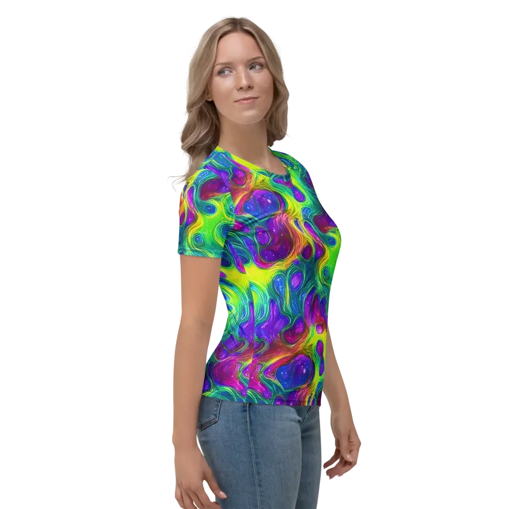 Radiant Ooze on Women's Crew Neck T-Shirt — Right