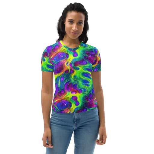 Radiant Ooze on a Women's Crew Neck T-Shirt