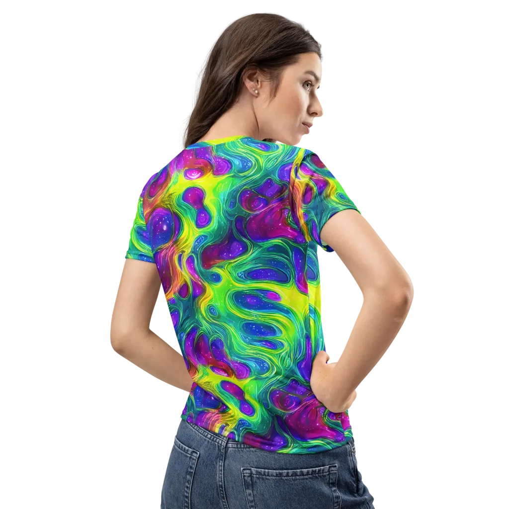 Radiant Ooze on Women's Crew Neck T-Shirt — Back