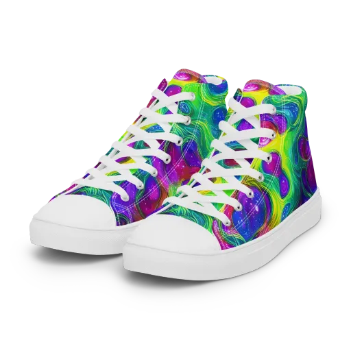 Radiant Ooze on a Women's High Top Canvas Shoes