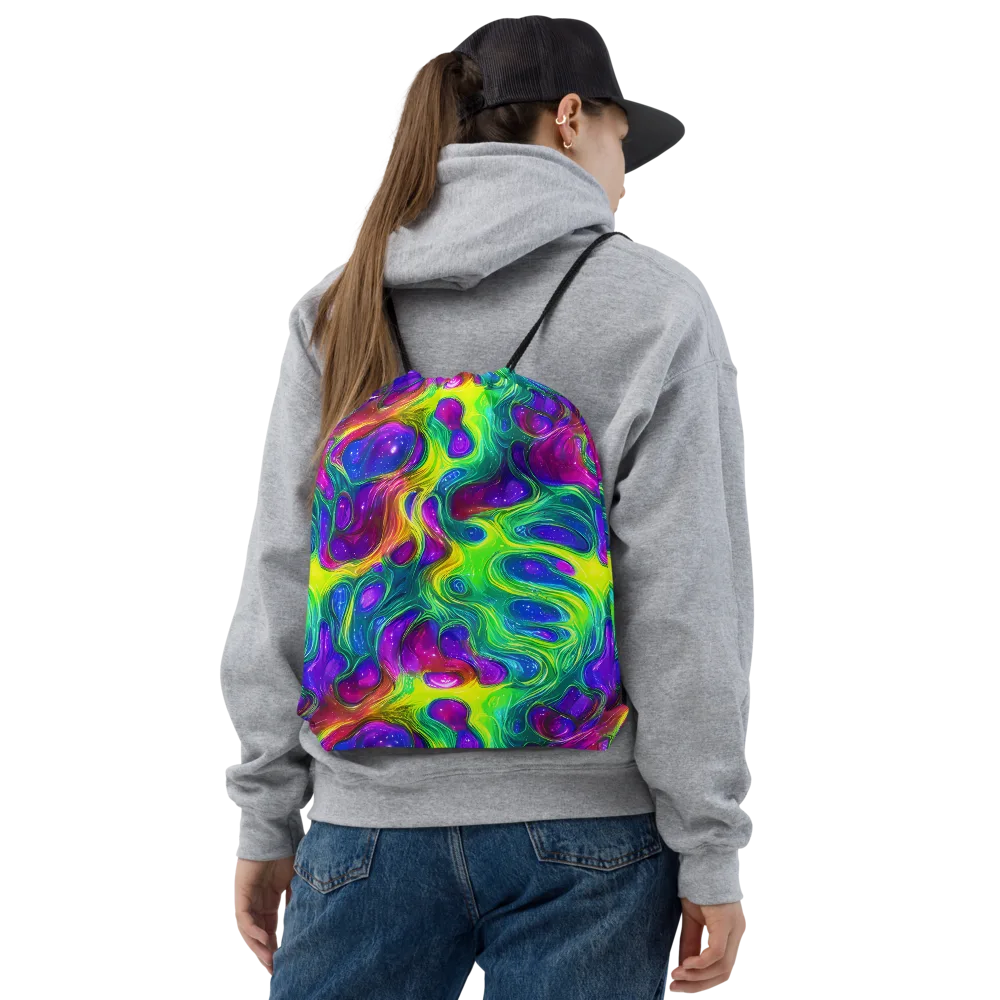 Radiant Ooze on Drawstring Bag — Front