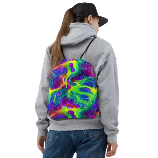 Radiant Ooze on a Drawstring Bag