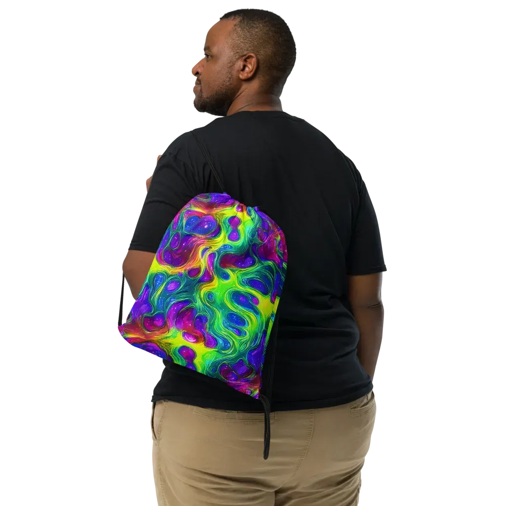 Radiant Ooze on Drawstring Bag — Front