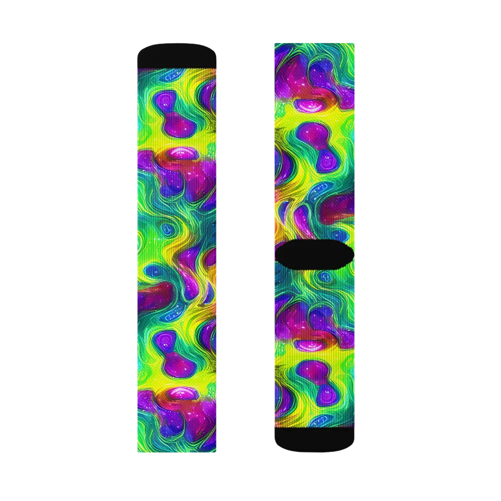 Radiant Ooze on Socks — Left Sock