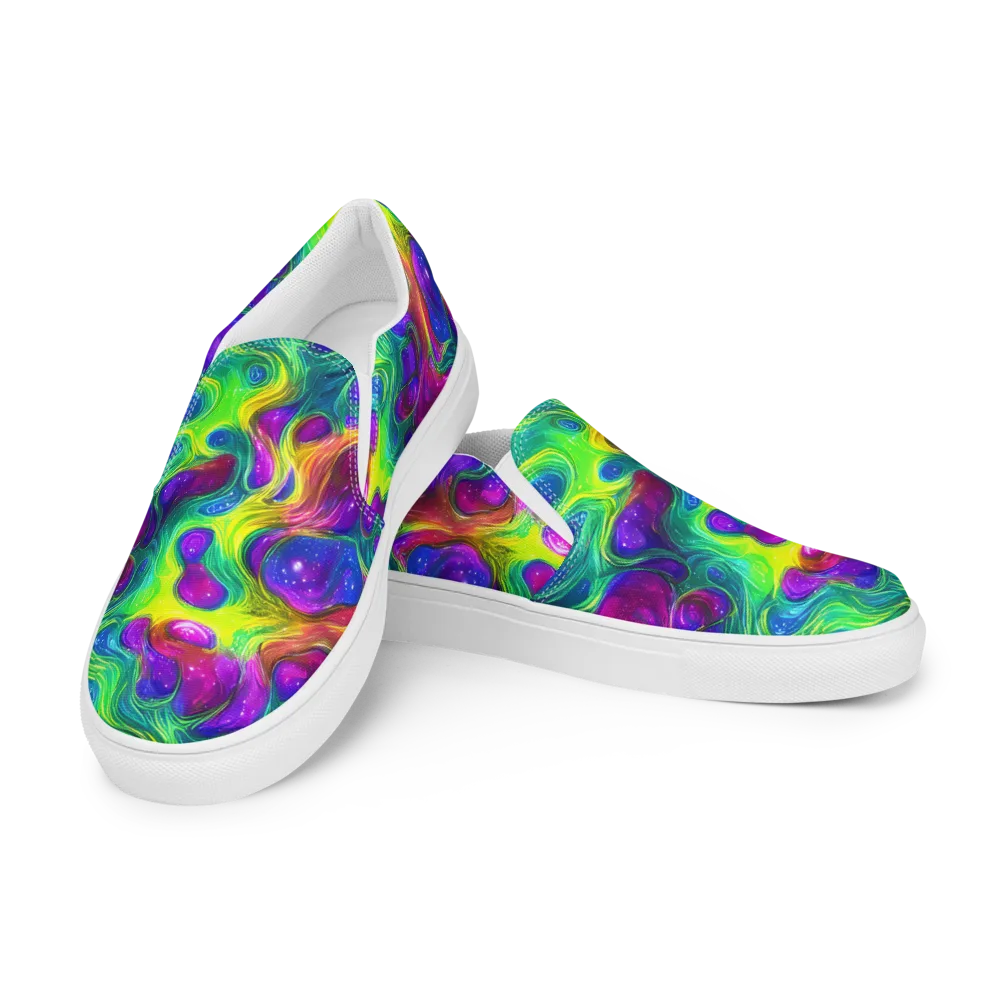 Radiant Ooze on Women's Slip-On Canvas Shoes — Left Front