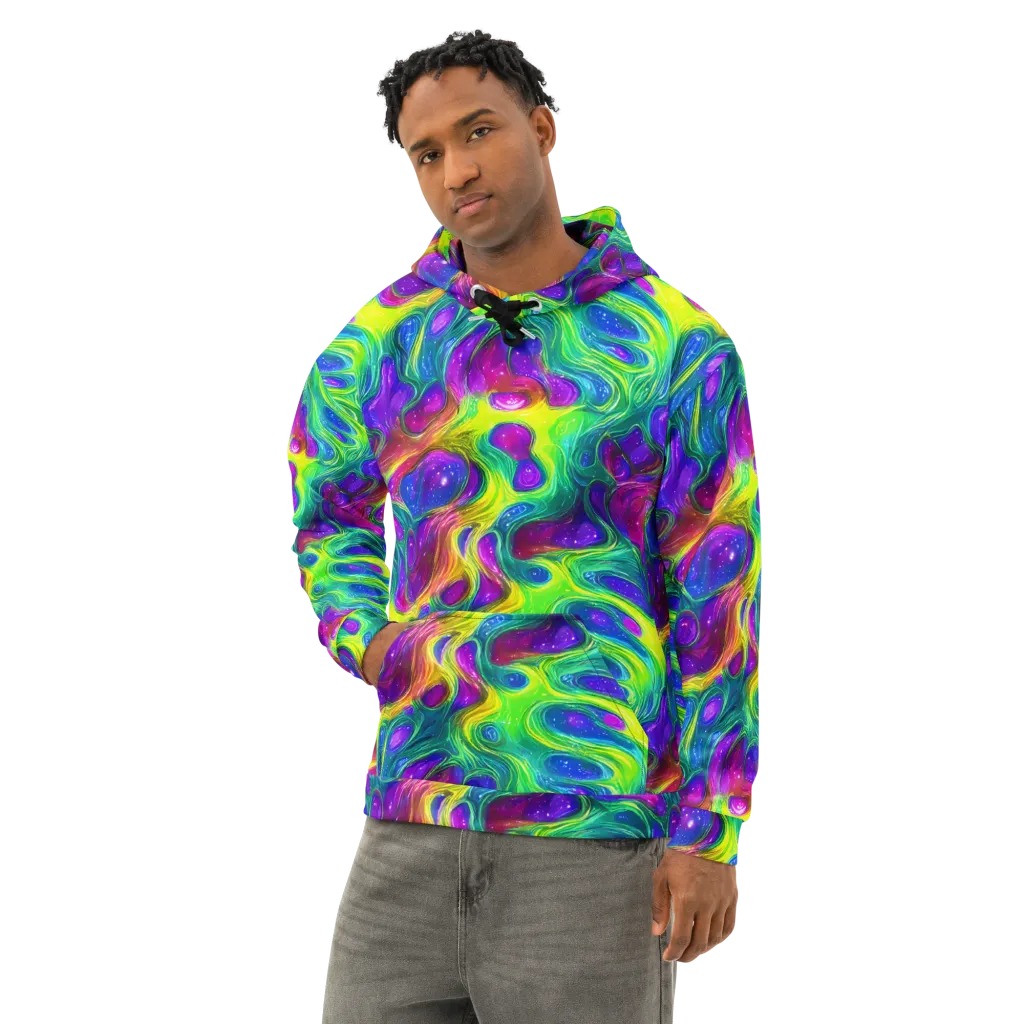 Radiant Ooze on Cotton Hoodie — Left Front
