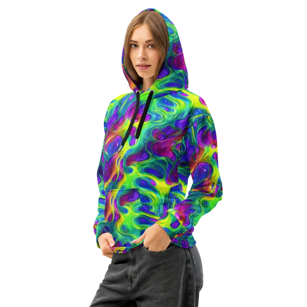 Radiant Ooze on Cotton Hoodie — Left Front