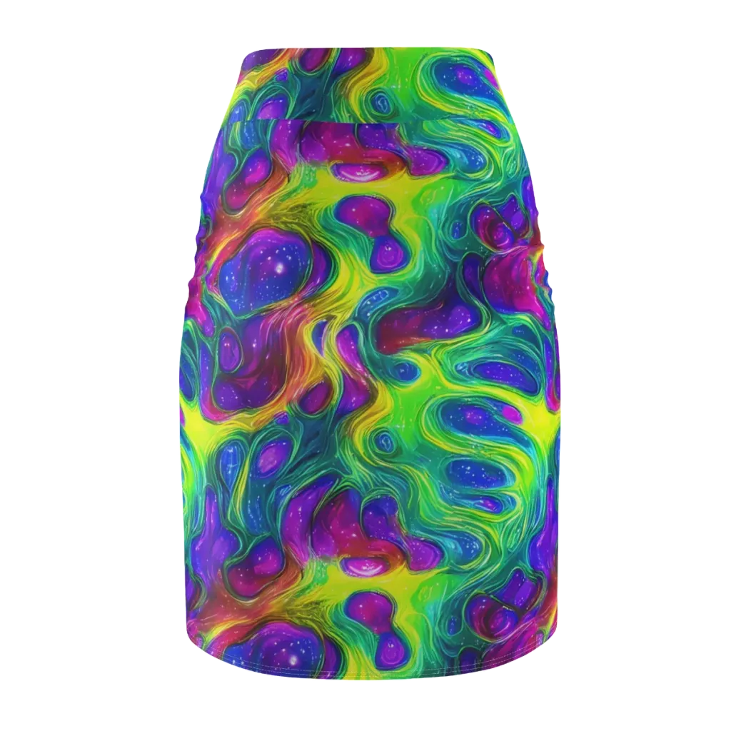 Radiant Ooze on Pencil Skirt — Back