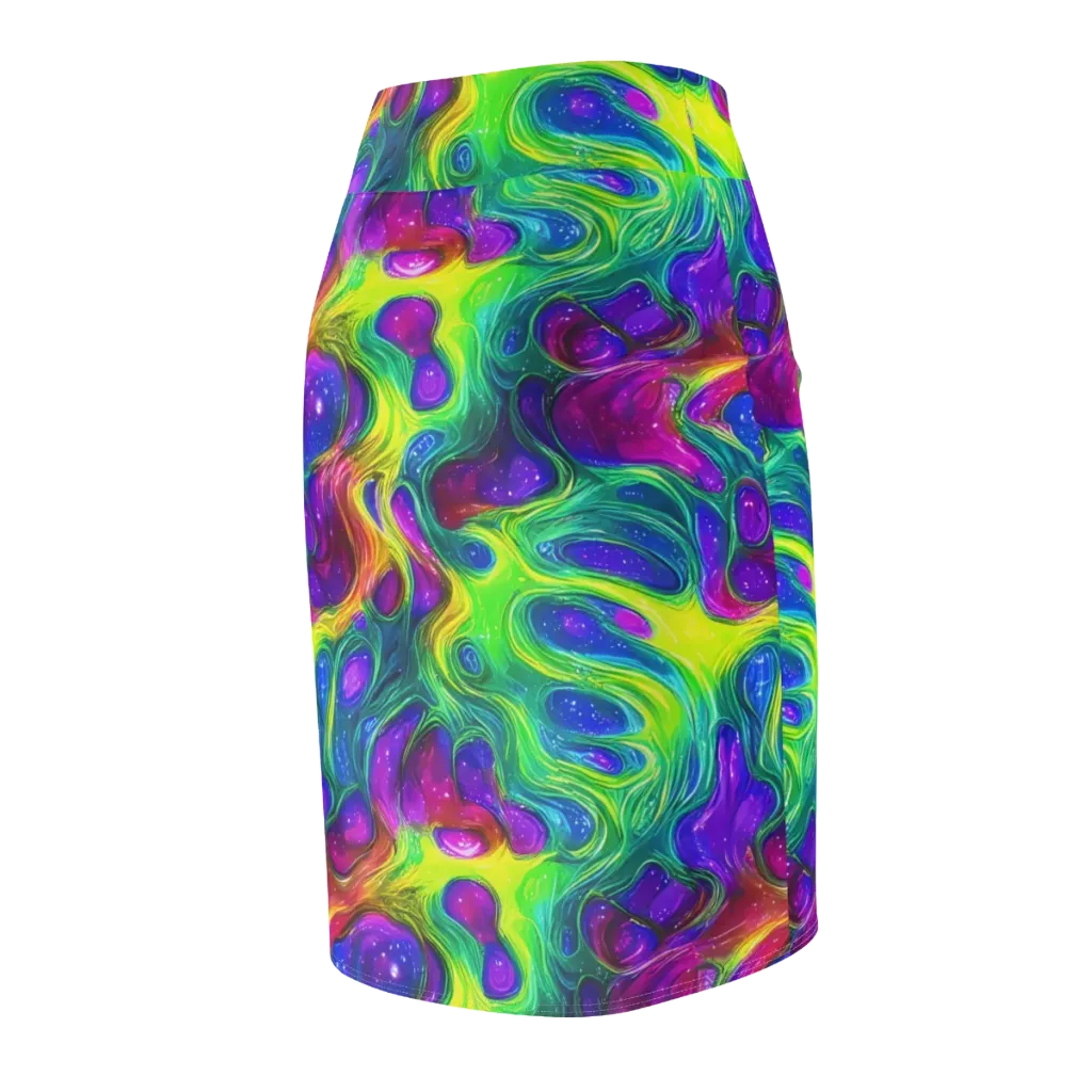 Radiant Ooze on Pencil Skirt — Back Side
