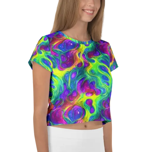 Radiant Ooze on a Crop Tee