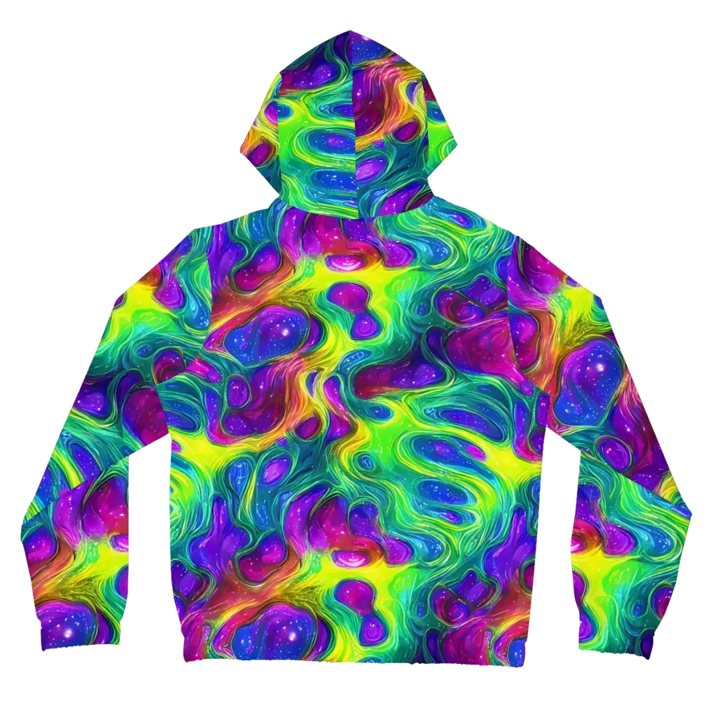 Radiant Ooze on Women's Full-Zip Hoodie — Back