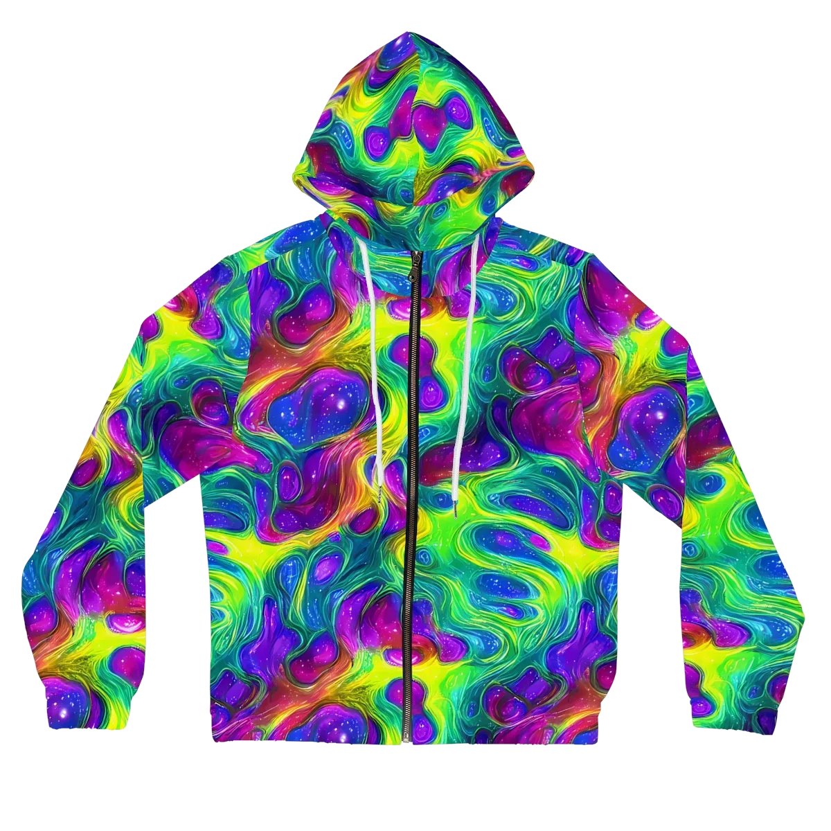 Radiant Ooze on Women's Full-Zip Hoodie — Front