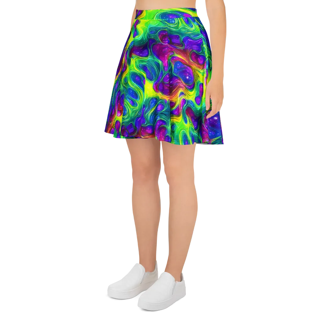 Radiant Ooze on Skater Skirt — Left