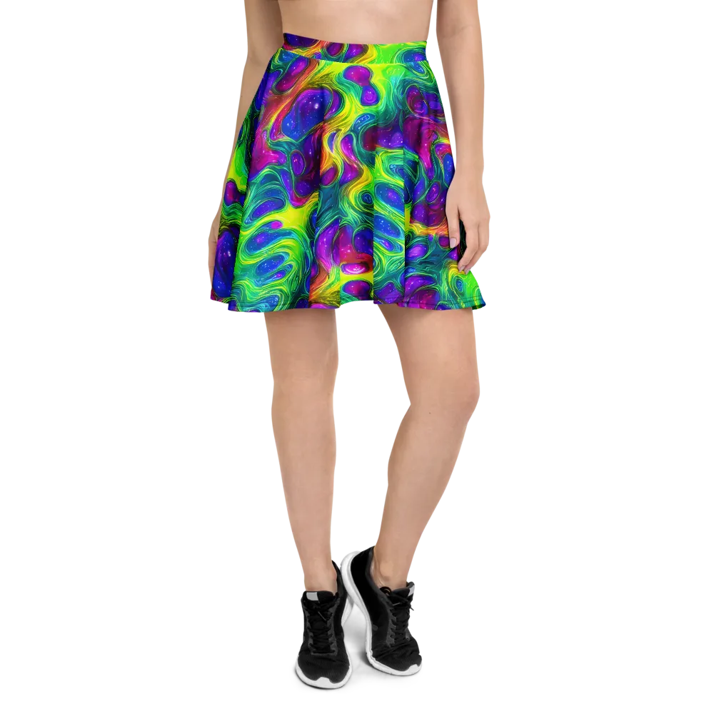 Radiant Ooze on Skater Skirt — Front