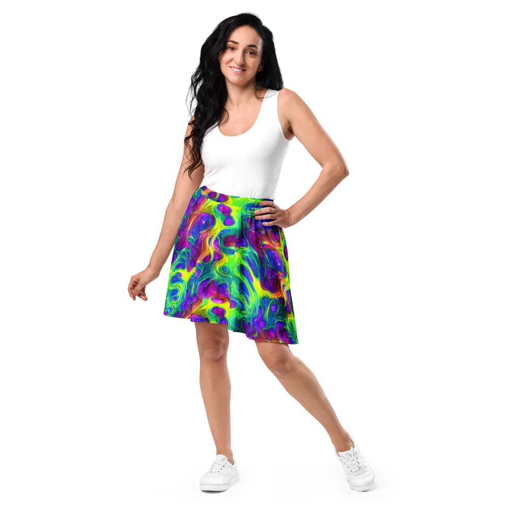 Radiant Ooze on Skater Skirt — Front