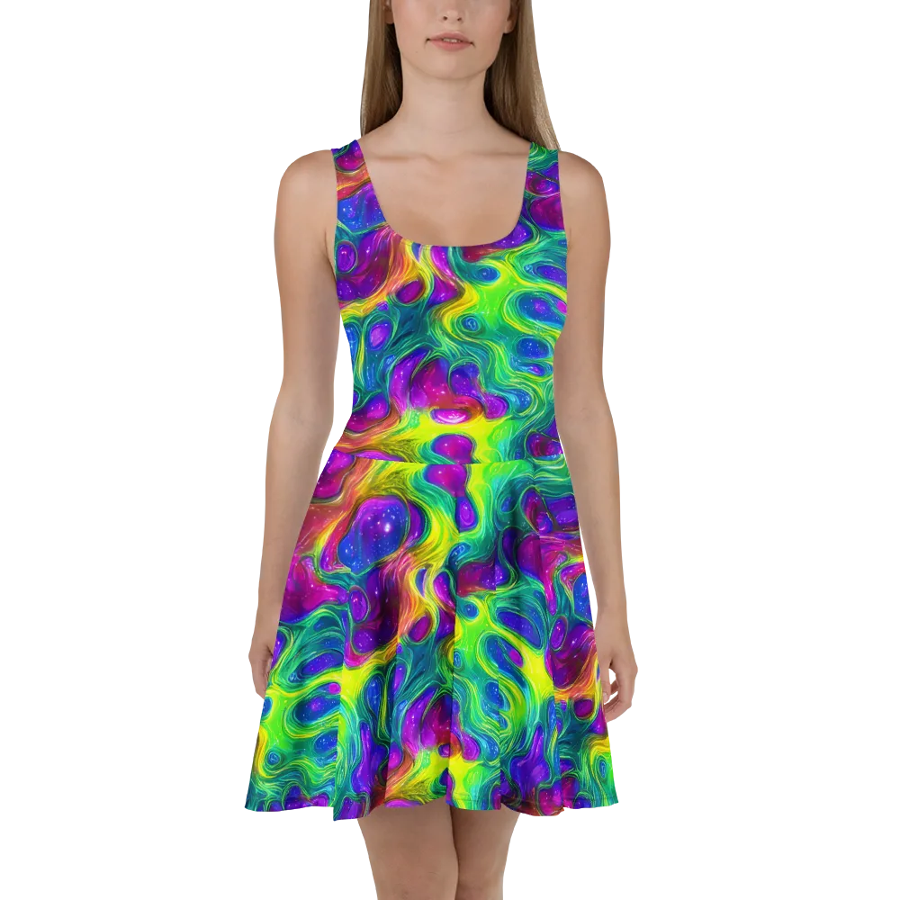 Radiant Ooze on Skater Dress — Front