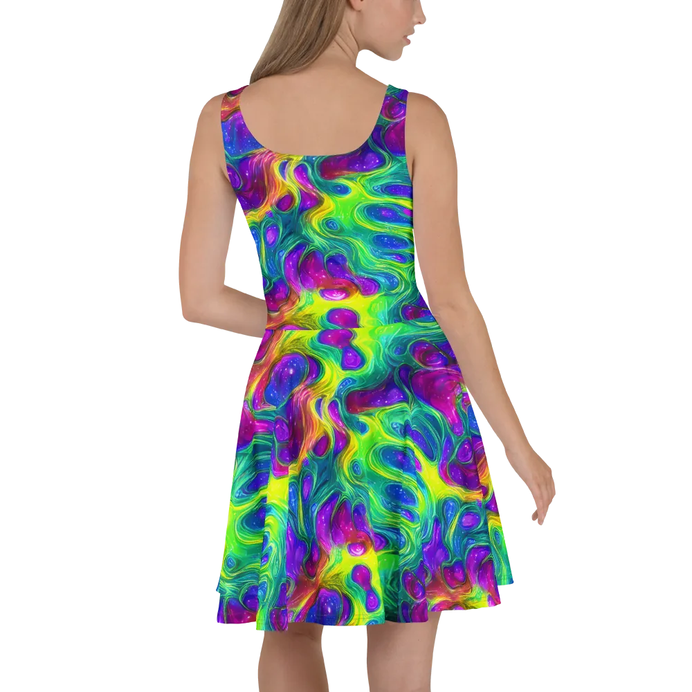 Radiant Ooze on Skater Dress — Back