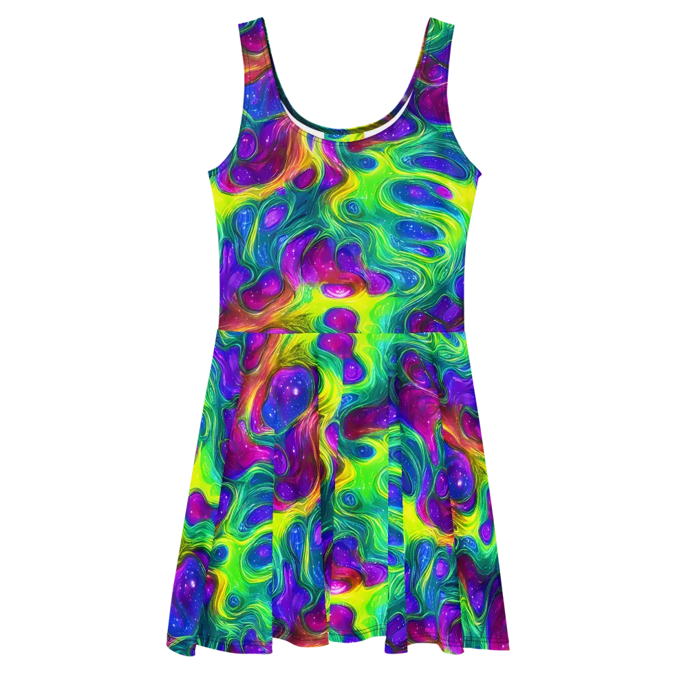 Radiant Ooze on Skater Dress — Front