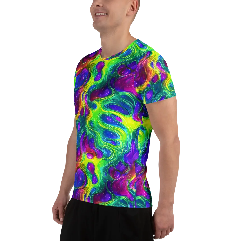 Radiant Ooze on Men's Athletic T-Shirt — Left
