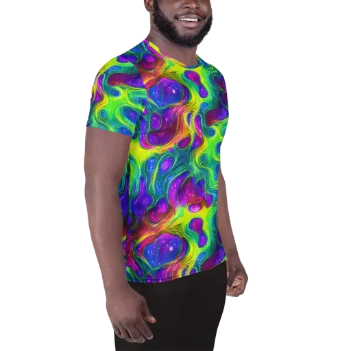 Radiant Ooze on a Men's Athletic T-Shirt