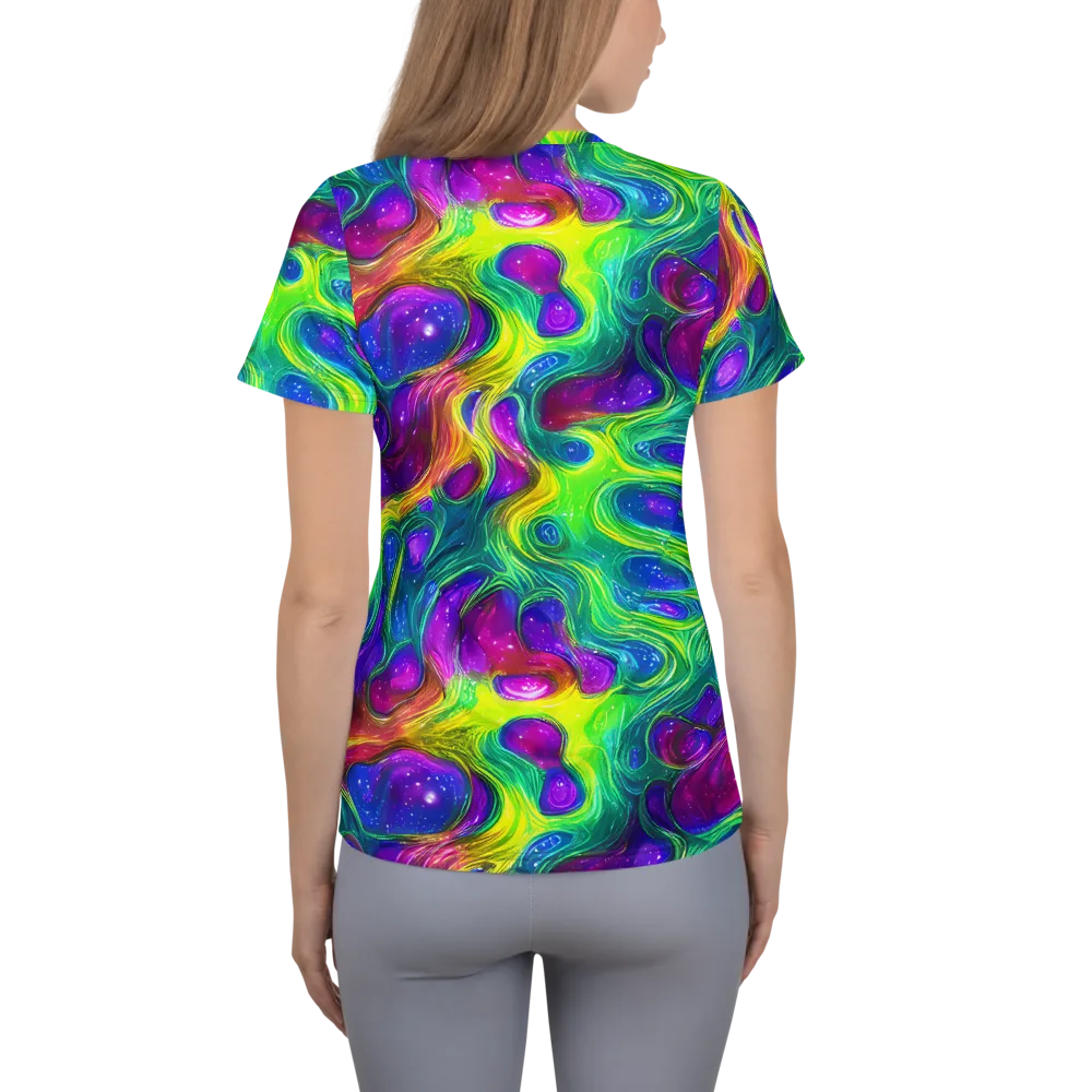 Radiant Ooze on Women's Athletic T-Shirt — Back