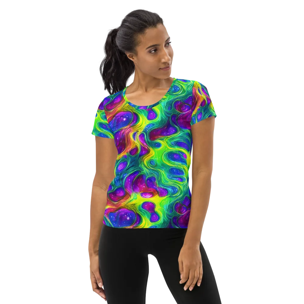 Radiant Ooze on Women's Athletic T-Shirt — Front