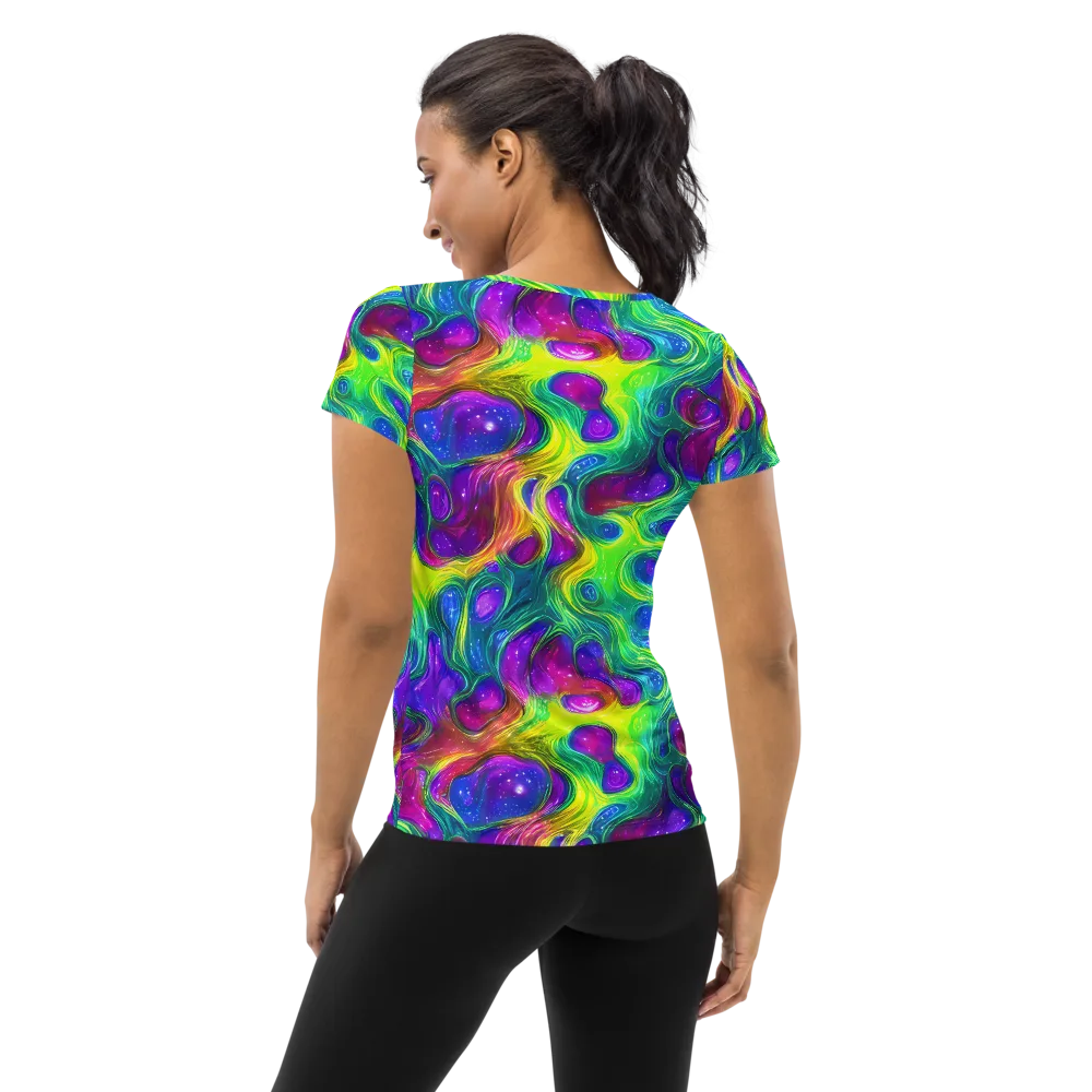 Radiant Ooze on Women's Athletic T-Shirt — Back