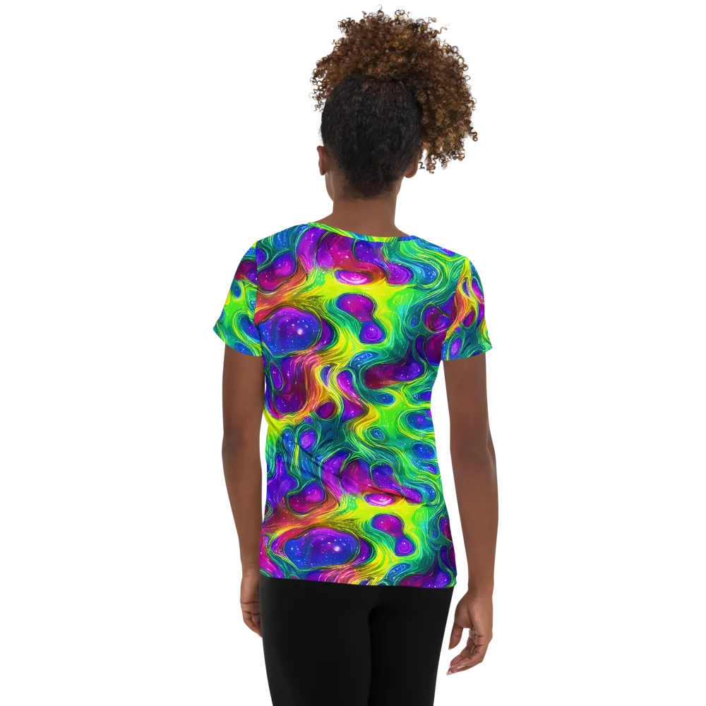 Radiant Ooze on Women's Athletic T-Shirt — Back