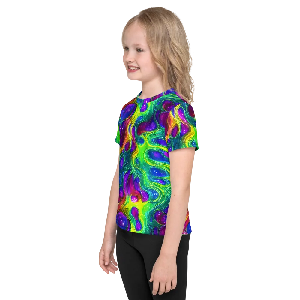 Radiant Ooze on Kids Crew Neck T-Shirt — Left