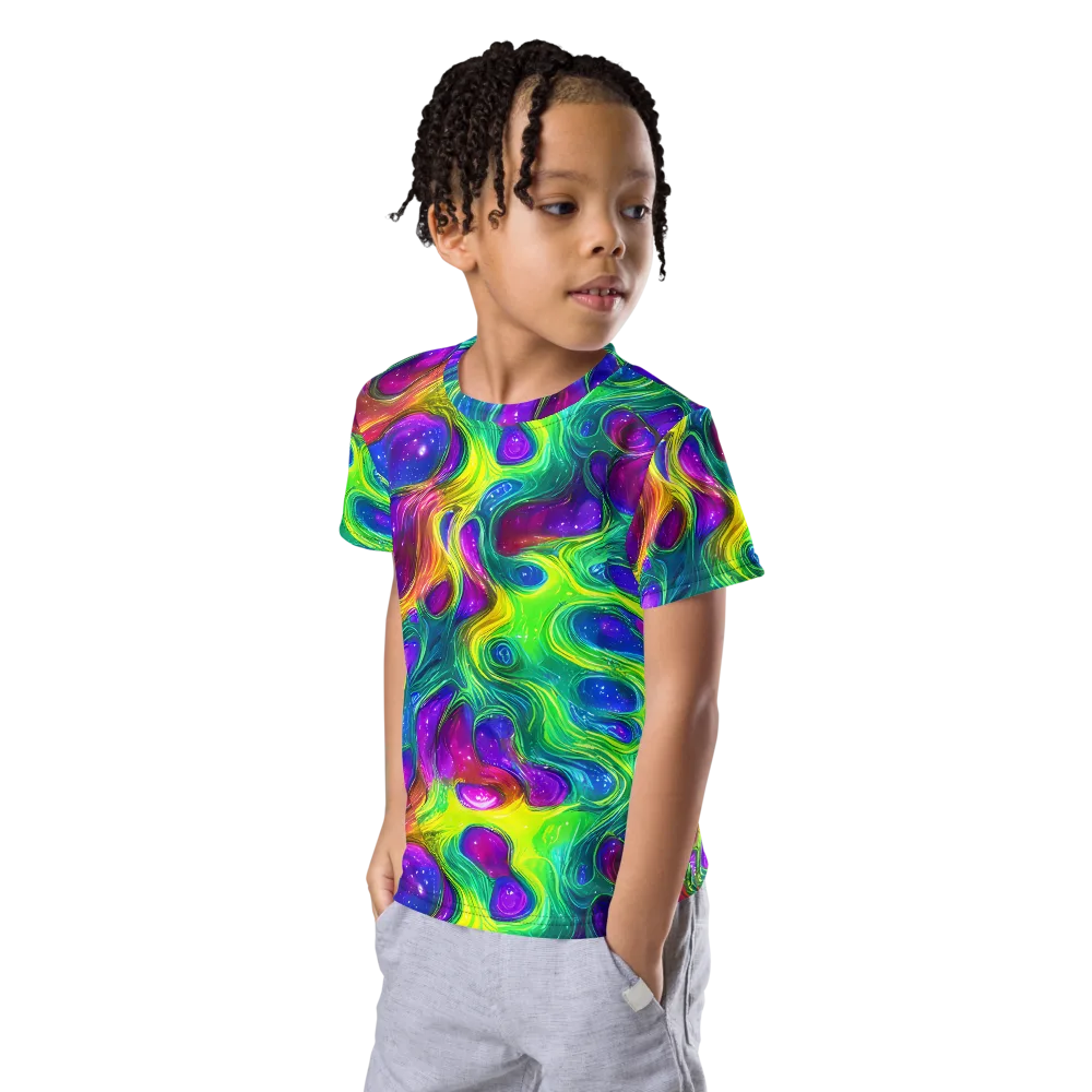 Radiant Ooze on Kids Crew Neck T-Shirt — Left Front