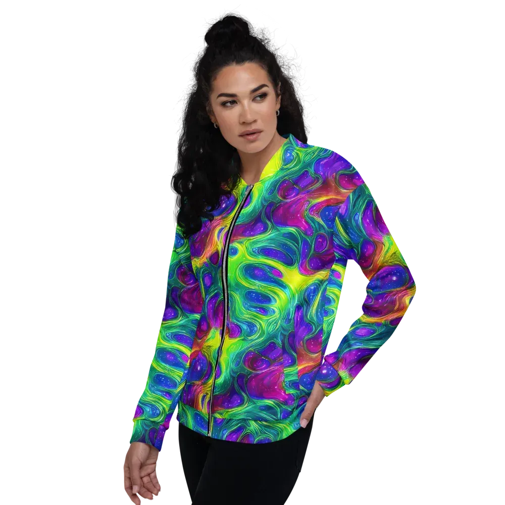 Radiant Ooze on Bomber Jacket — Left