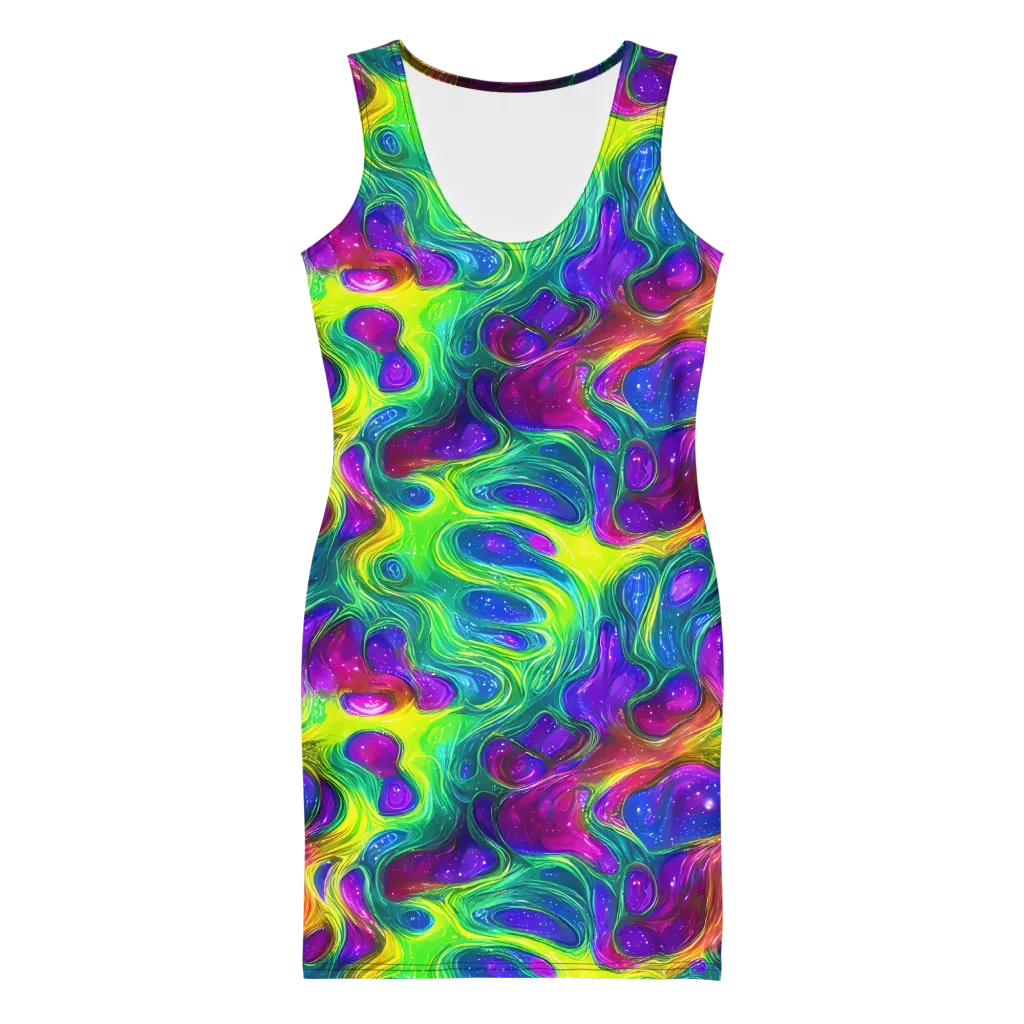 Radiant Ooze on Bodycon Dress — Front