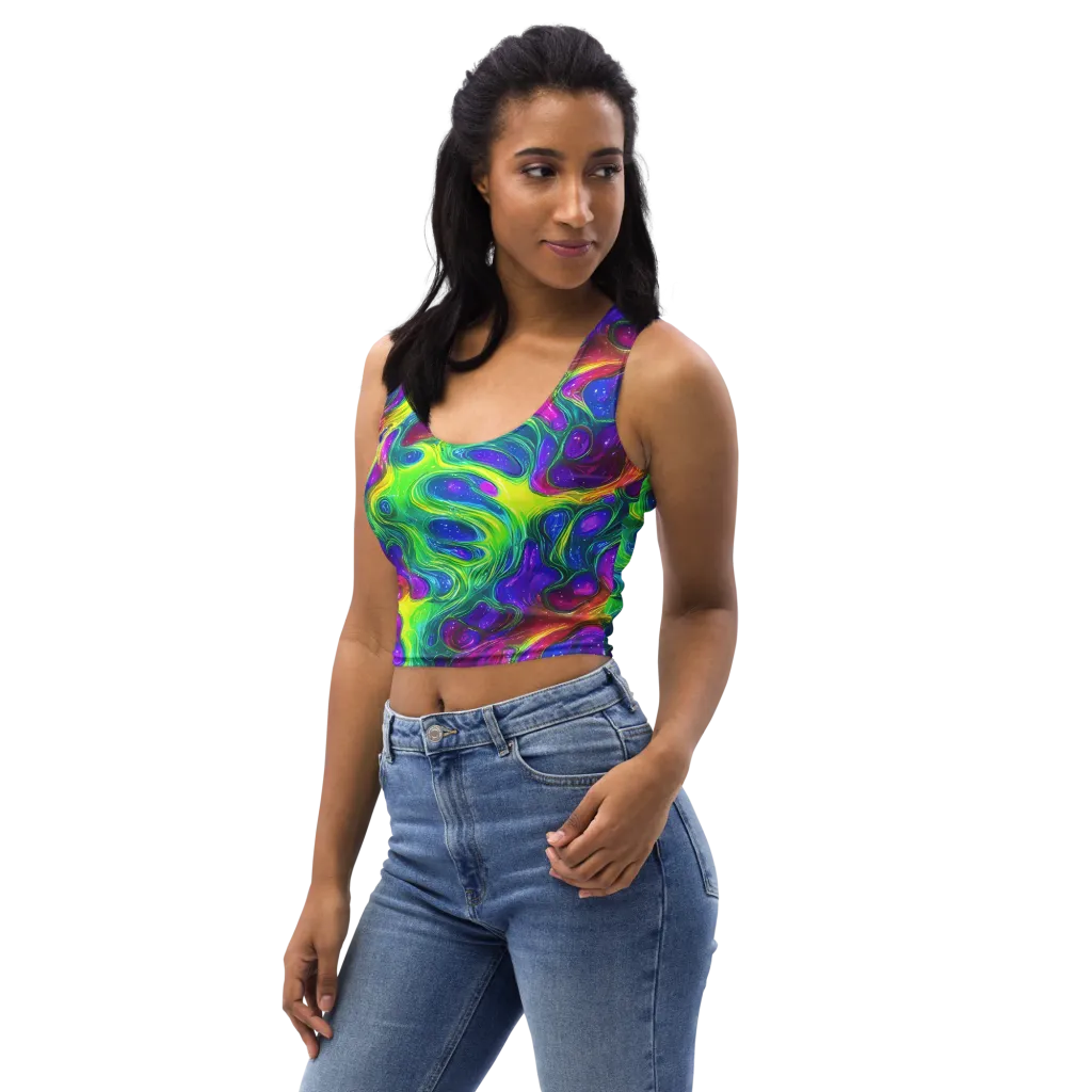 Radiant Ooze on Crop Top — Left Front