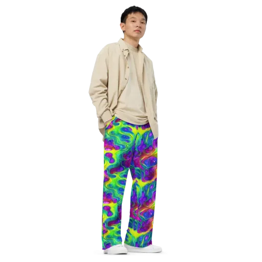 Radiant Ooze on a Wide-Leg Pants