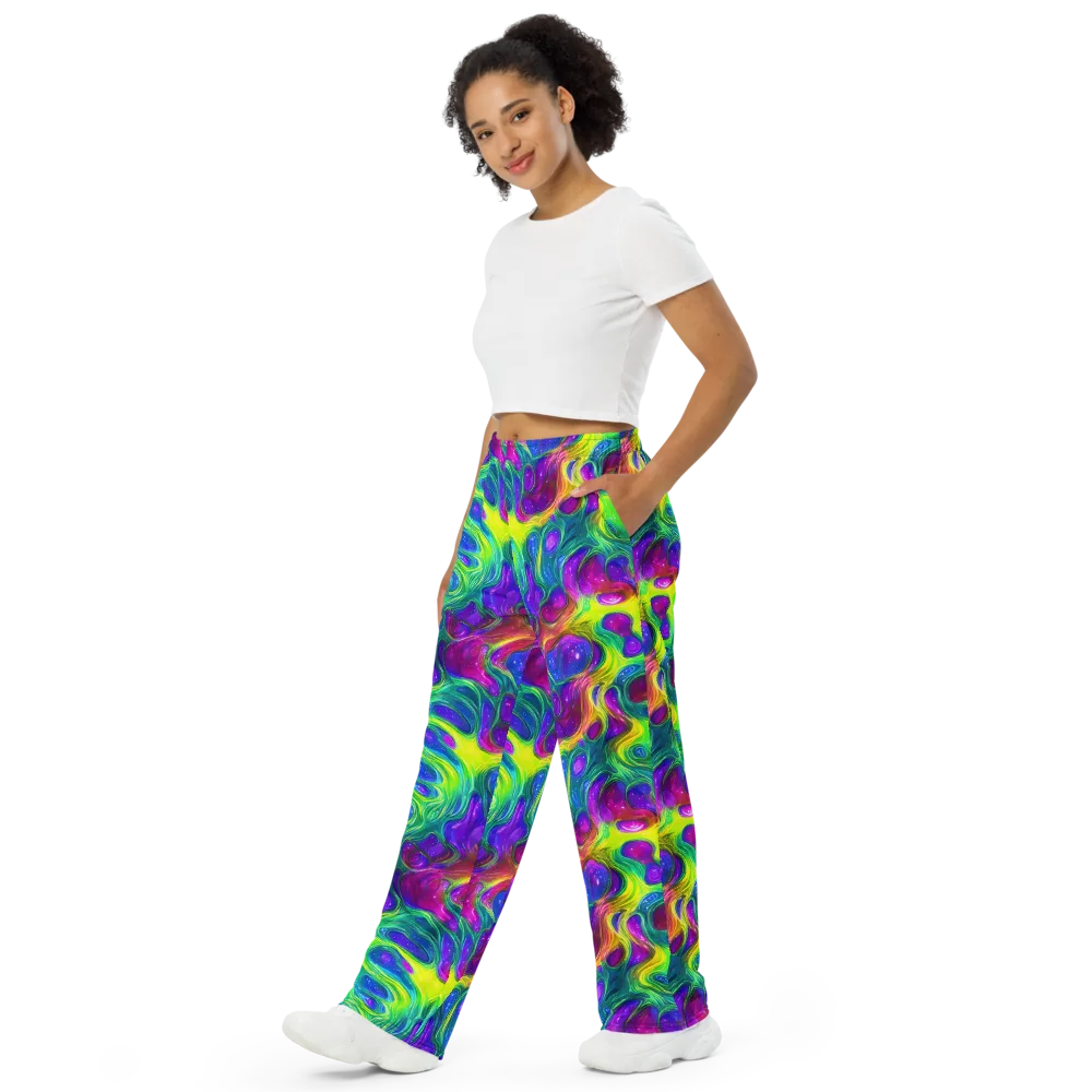 Radiant Ooze on Wide-Leg Pants — Left Front