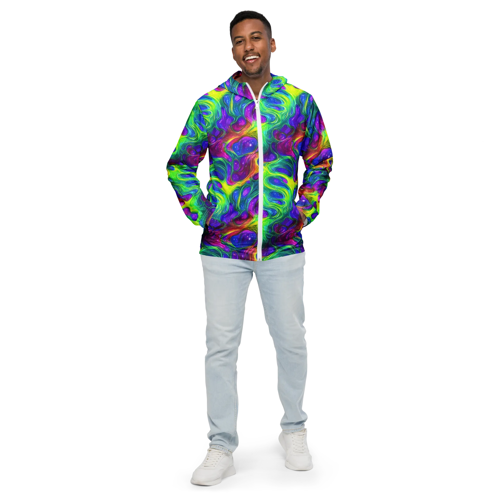 Radiant Ooze on Men's Windbreaker — Front