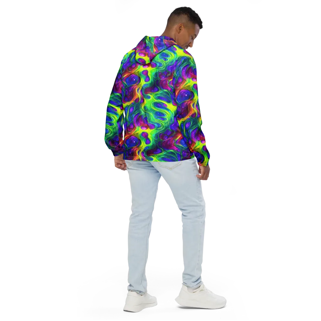 Radiant Ooze on Men's Windbreaker — Back