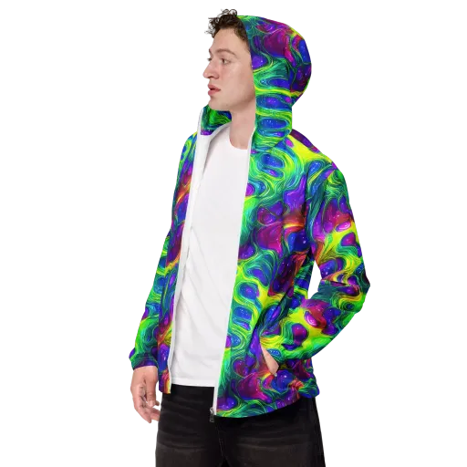 Radiant Ooze on a Men's Windbreaker